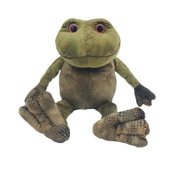 Jeepers Peepers‎ Gund Green Frog Stuffed Plush # 32062 Stuff Animal Prince Soft - Picture 1 of 5